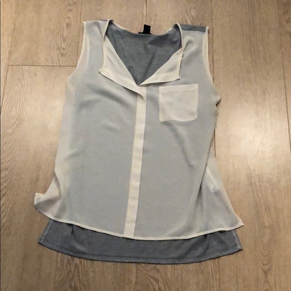 Forever 21 cream and grey tank top - Picture 4 of 5